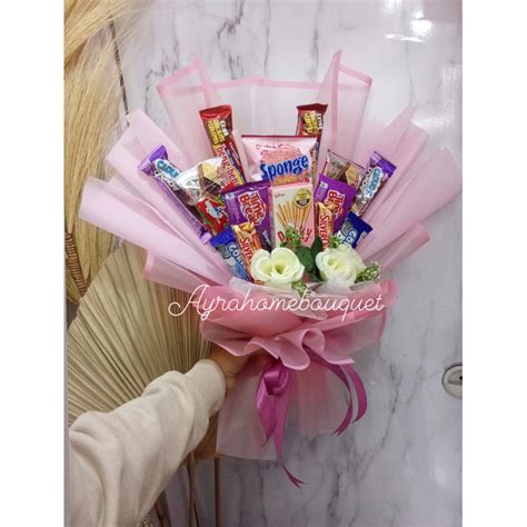 Jual Pink Komplit Bucket Buket Snack Coklat Jajanan Hadiah Kado