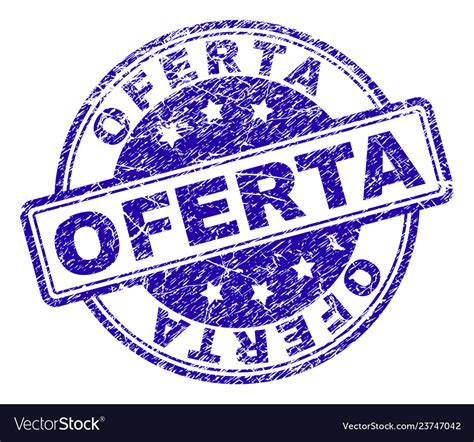 Scratched Textured Oferta Stamp Seal Royalty Free Vector