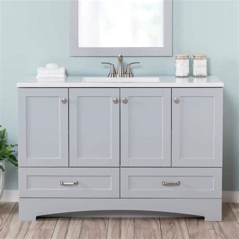 Reviews For Glacier Bay Lancaster In Single Sink Pearl Gray Bath