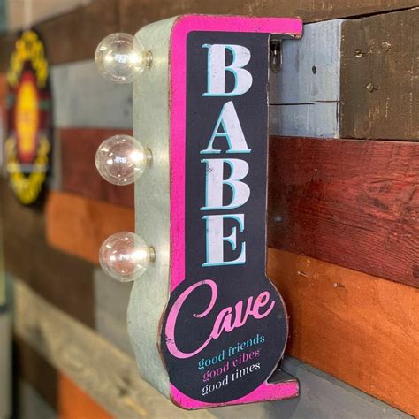 Babe Cave Led Sign Babe Cave Light Sign Babe Cave Decor Etsy