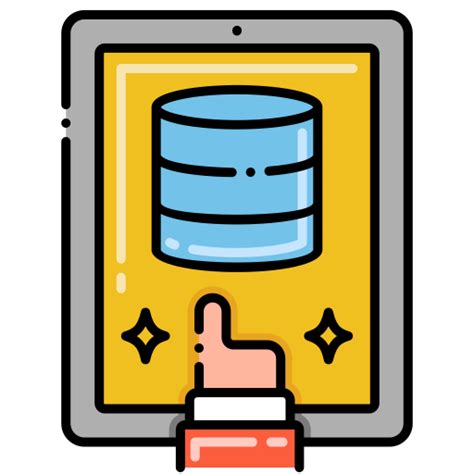 Database Flaticons Lineal Color Icon