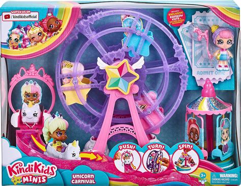 Kindi Kids Minis Season 2 Rainbow Unicorn Carnival Playset