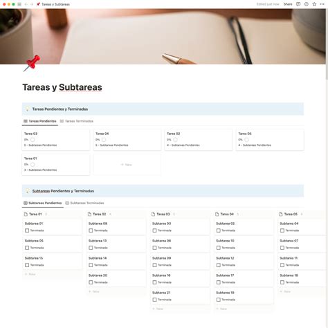 Plantilla Notion Para Tareas Y Subtareas Talento Digital