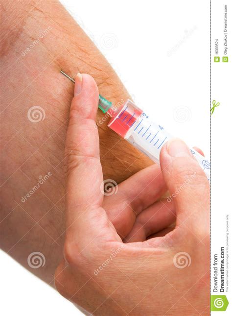 Introduction Of Intravenous Injection Royalty Free Stock Photo