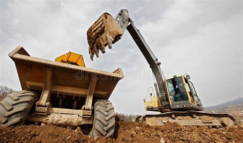 Tracked excavator stock image. Image of heavy, road, equipment - 24436957