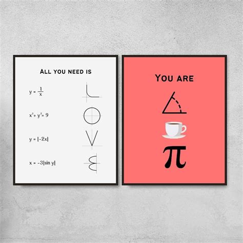 Set Of 8 Funny Math Classroom Posters Digital Download Math Etsy