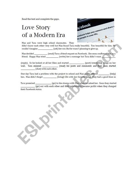 A Modern Era Love Story Esl Worksheet By Lidiaggonzalez