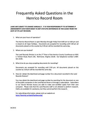 Fillable Online Henrico Record Room Fax Email Print Pdffiller