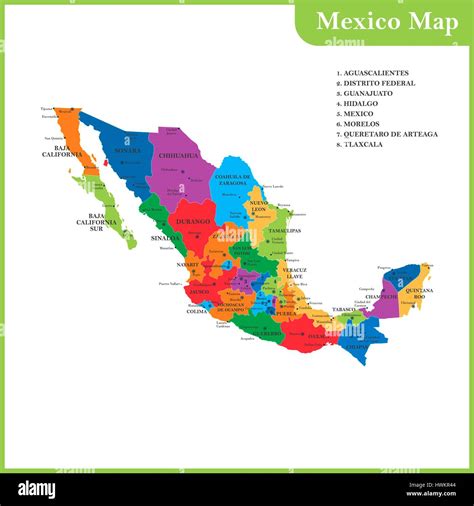 Mexico Map With Regions