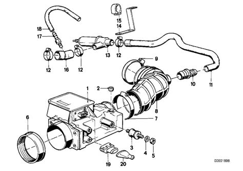 Bmw 325e Volume Air Flow Sensor Manual Automatic 13621705721