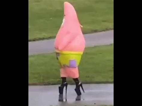 Patrick Star Friend Of Spongebob But In Real Life Walking In Heels On