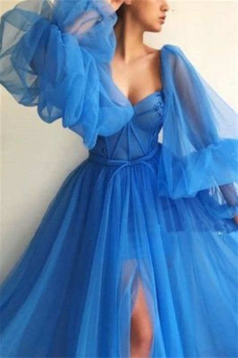 The Lantern Sleeve Dress Tulle Lace Dress Prom Dress Etsy