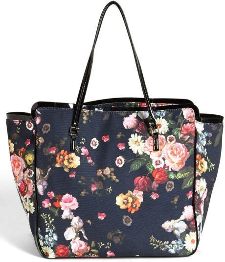 Ted Baker Oil Blossom Floral Print Shopper In Floral Black Multi Lyst