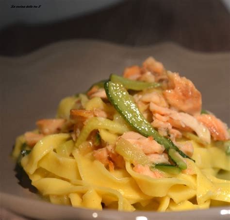 Tagliatelle Zucchine E Trota Salmonata La Cucina Delle Tre S