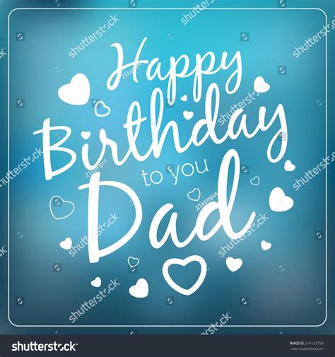 Typography Vector Happy Birthday You Dad Stock Vector (Royalty Free ...