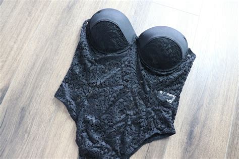 Black Lace Sexy Plus Size Lingerie Bodysuit Teddy One Piece Fitted Strapless EBay