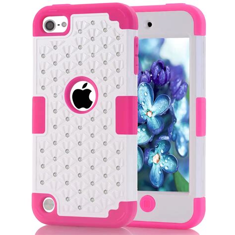 Touch 56 Bling Diamond Starry Rubber Pc Silicone Hybrid Phone Case