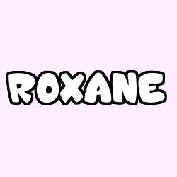 Coloración del nombre ROXANE Maxi Dibujos