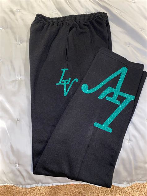 Lv Black Size Small Sweatpants Etsy