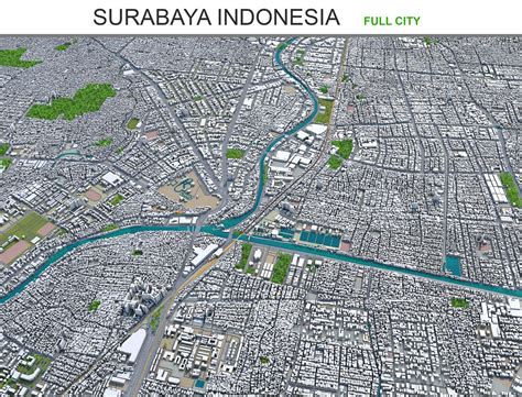 Turbocg 3d Models Surabaya City Indonesia 3d Model 30km Artofit