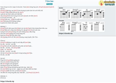 Chord Ý Em Sao Kay Trần Lăng Ld Tab Song Lyric Sheet Guitar Ukulele Chords Vip