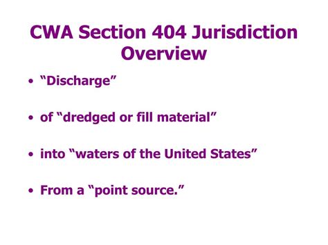 Ppt Clean Water Act Section Basics Powerpoint Presentation Free