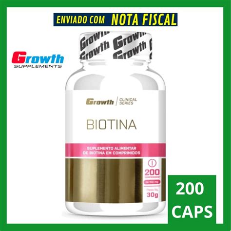 Biotina Growth É Boa - Biotina Growth 200 Comprimidos Original Cabelos e Unhas | Shopee Brasil