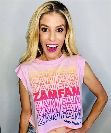 Adult Neon Pink Zamfam Summer Crop Top Stay Weird Rebecca Zamolo Rebecca Zamolo Crop Tops