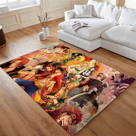 One Piece Luffy Und Alle Charaktere Teppich Amzpodprints