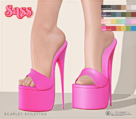 Second Life Marketplace Sass [scarlet Stilettos] Fatpack ♥genx ♥