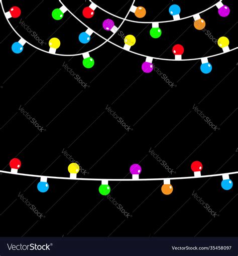 Christmas Lights String Colorful Fairy Light Set Vector Image