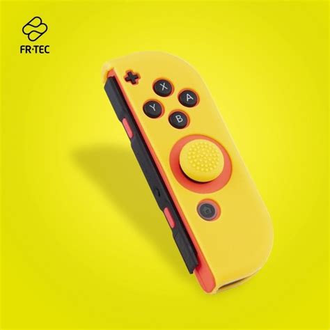 FR TEC Coque Silicone Grip Pour Joy Con Droit Jaune Pour Nintendo