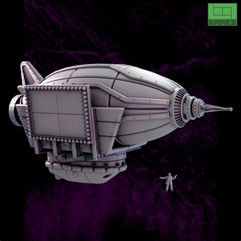 3D Printable Sci-fi Blimp/Zeppelin by LOOTgames