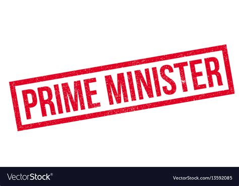 Prime Minister Rubber Stamp Royalty Free Vector Image