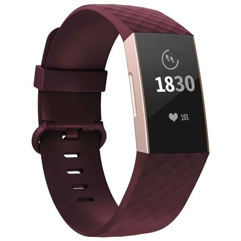 Adepoy Silicone Watch Bands for Fitbit Charge 3 $6.99 USD. Color: Wine Red . Click the link to ...