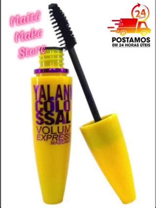 Kit M Scara R Mel Preto Colossal Original Yallani Maquiagem Rimel