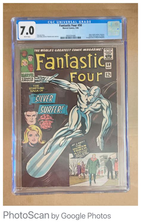 Fantastic Four 50 Cgc 70 White Pages 1966 Jack Kirby Silver Surfer Cov