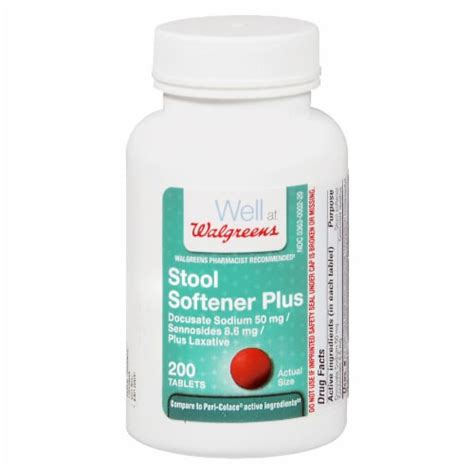 Walgreens Stool Softener Plus Laxative Tablets 200 Ct Ralphs