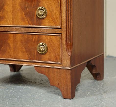 Antique Georgian Style Hardwood Chest Of Drawers With Lovely Brass Handles For Sale At 1stdibs