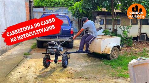 Motocultivador Toyama Puxando Carretinha De Carro Adaptada Youtube