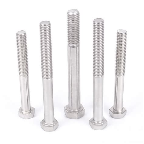 Custom Standard Din 931 Hex Bolt A2 70 A2 80 Stainless Steel Bolts China Din 931 Hex Bolt And