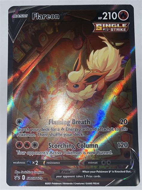 Mavin Pokemon TCG Flareon V Vmax Promo SWSH179 Full Alt Art Premium