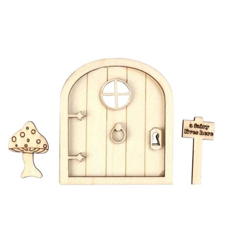 OAVQHLG3B Fairy Door Wooden Garden Doors Craft Mini I Window Fairy