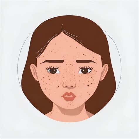 Premium Vector Acne Girl Skin Face Skin Care Concept Vector Illustration