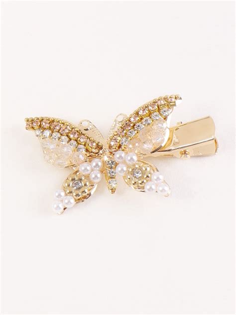 Rhinestone Butterfly Hair Clip Jewelry Accessories Ideas Princess Jewelry Silver Hair Clip