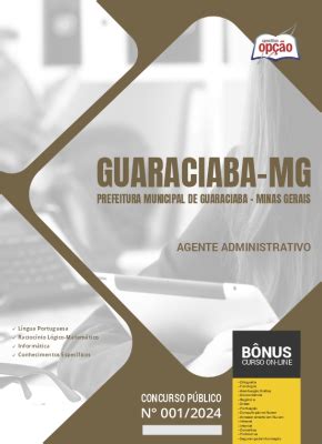 Apostila Prefeitura De Guaraciaba Mg Em Pdf Agente Administrativo