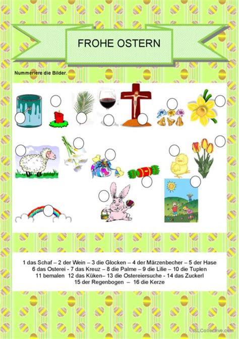 Ostern Deutsch Daf Arbeitsbl Tter Pdf Doc