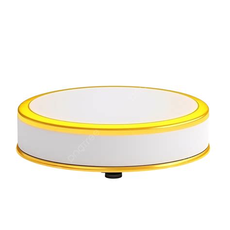 Podium Stand Isolated White Circle Plinth Pillar Or Display Stage Empty