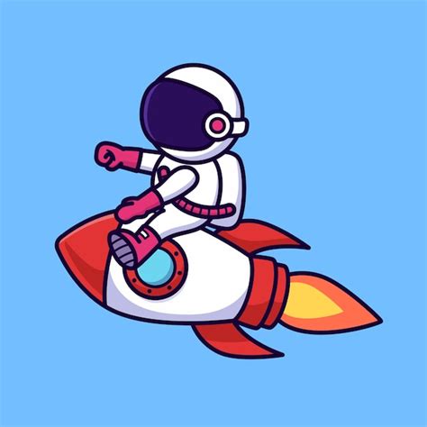 Astronaute Quitation Fus E Avec Paix Main Dessin Anim Vecteur Ic Ne