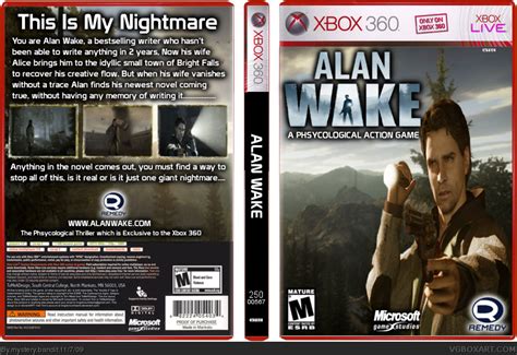 Alan Wake Xbox 360 Box Art Cover By Mystery Bandit